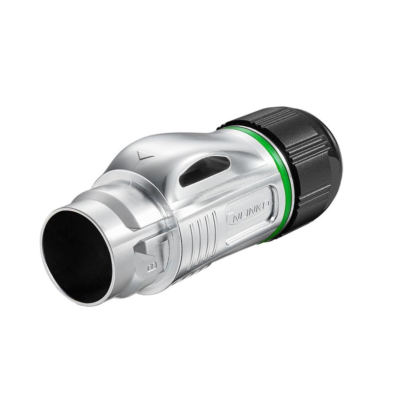 CNLINKO BD-24 Fiber Optic Connector, LC Single Mode Dual Core, Metal Aviation Plug and Panel Mount Socket, IP68 Waterproof Connector for Internet Devices, M24 Signal Connector (Fiber Optic Set) - Image 2